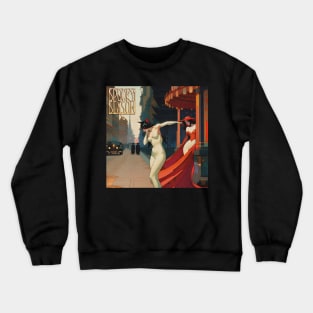 Halloween Spooky Season Bad Kitty Pulp Magazine Cover Crewneck Sweatshirt